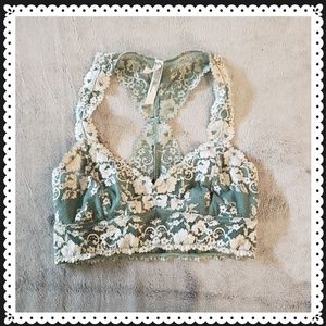 NWOT Free People galloon lace racerback bralette